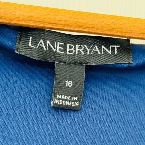 Land Bryant Navy Blue Peplum Pleated Top Size 18 - Picture 5 of 6